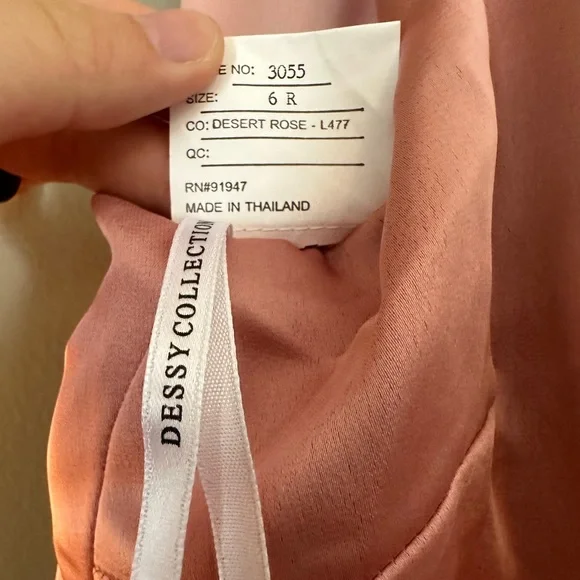 NWT Dressy Formal Blouson Gown Desert Rose Size 6 - Picture 6 of 7